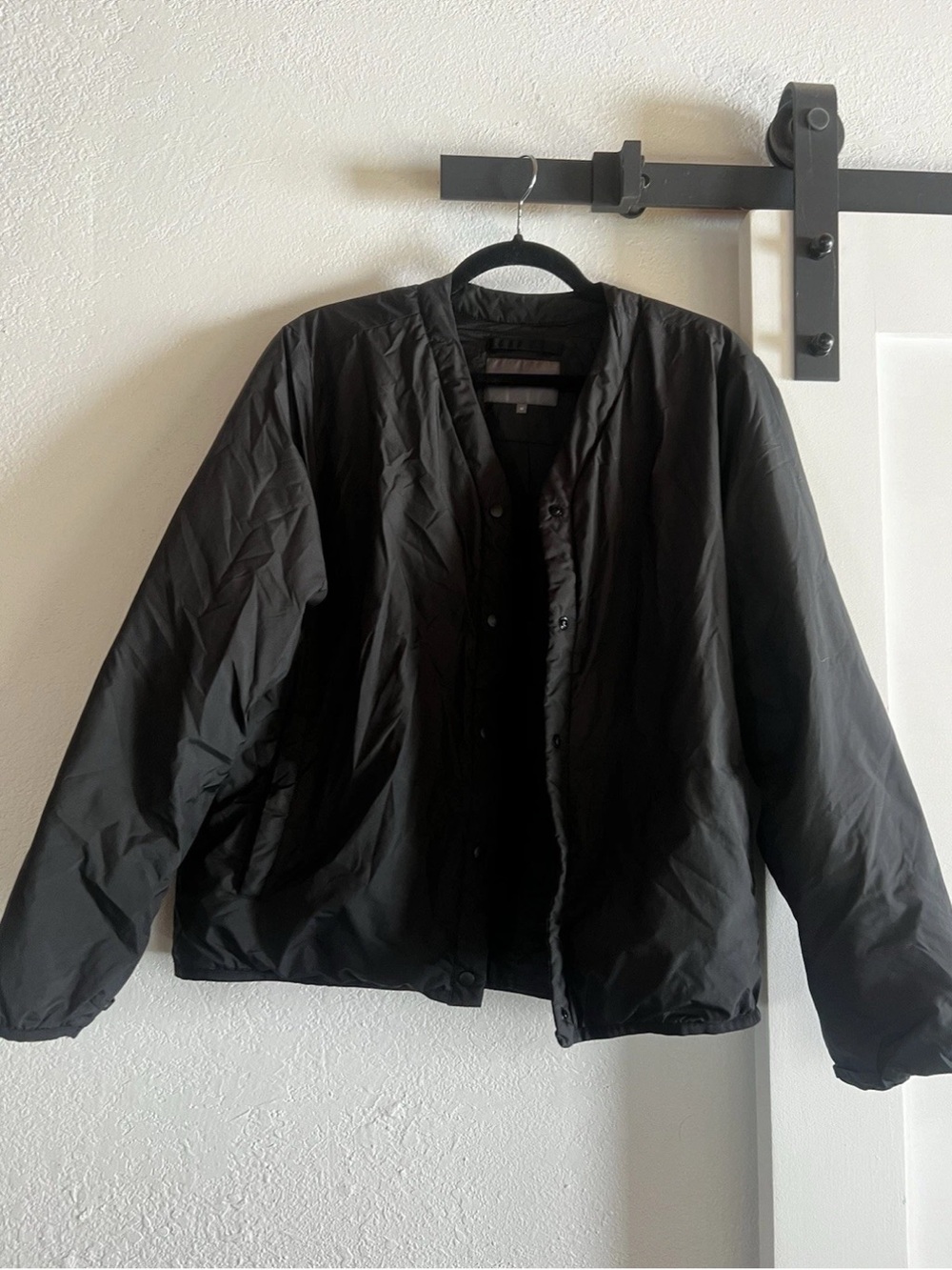 Norse Projects Black Snap-Front Puffer Jacket